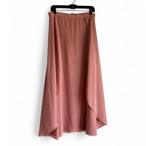Umgee Chiffon Panel Tulip Wrap Maxi Skirt Size L